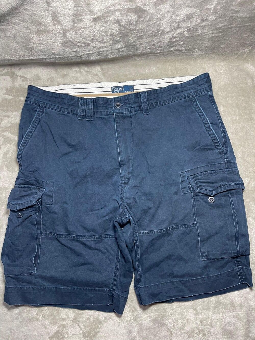 Polo Ralph Lauren Vintage Cargo Shorts Men's Size 40 Dark Blue Preppy Y2K